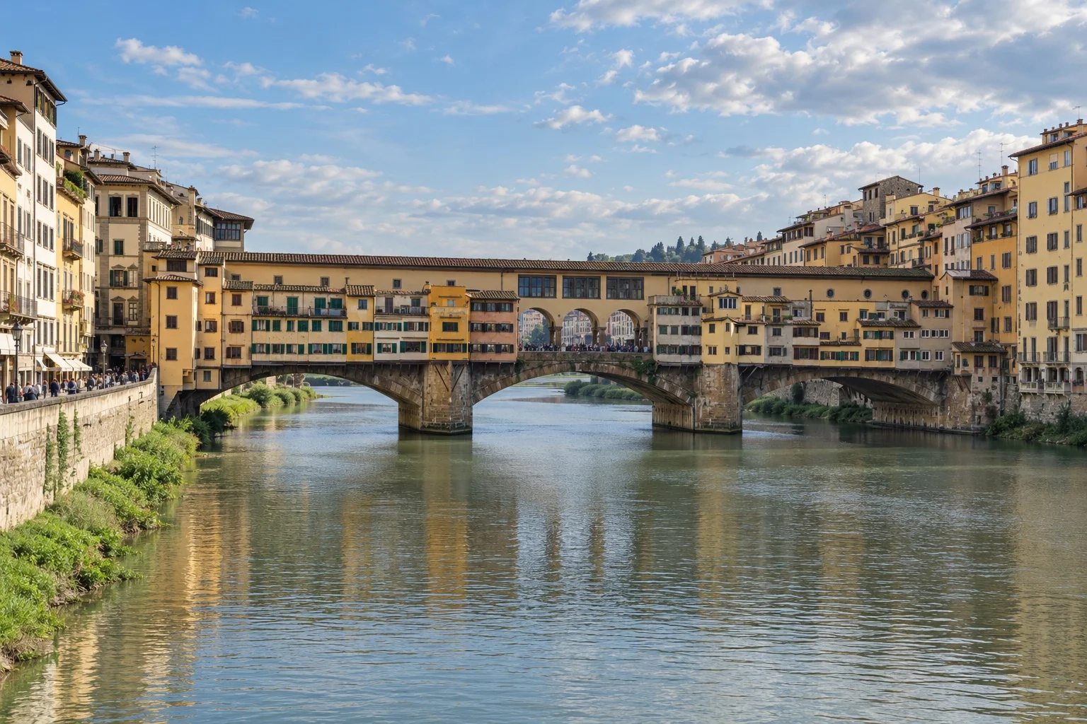 Independent AI photographic composition of Ponte Vecchio in Florence