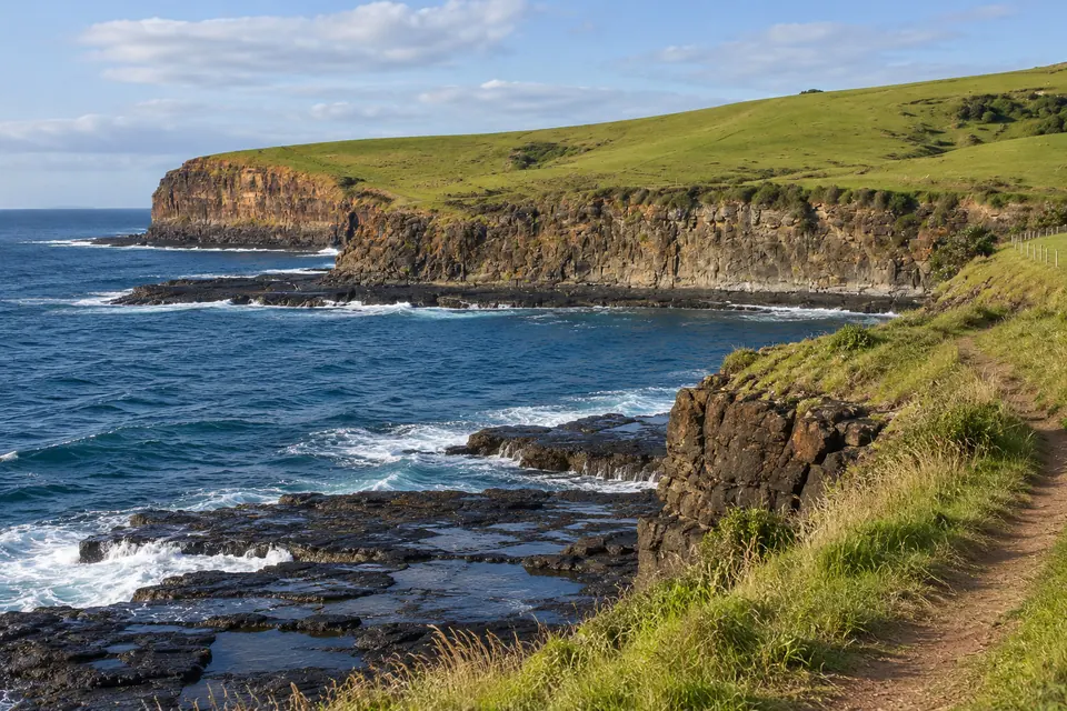 A green headland on the Kiama Coast Walk