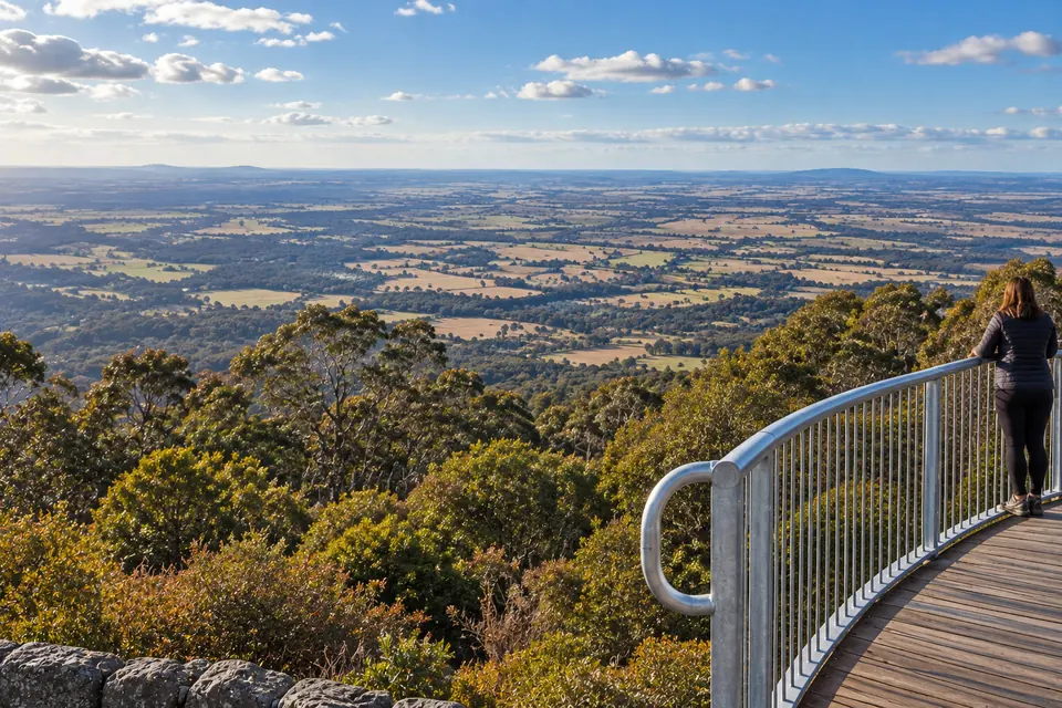 The view from the Mount Canobolas lookout