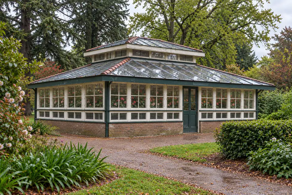 Cook Park and its begonia house