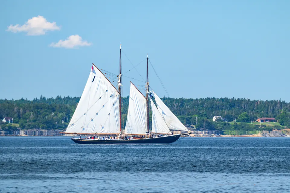 Bluenose II under sail off Lunenburg