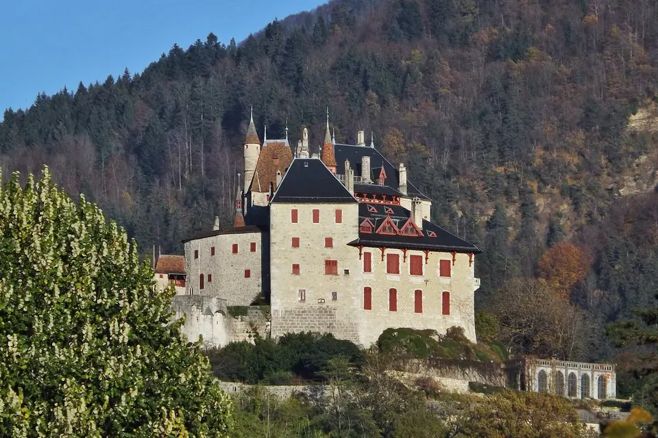 Menthon-Saint-Bernard's castle above the lake
