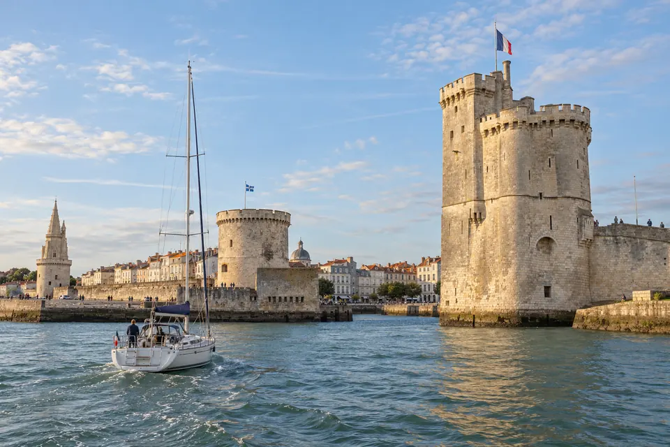 The Tour Saint-Nicolas and Tour de la Chaîne at the harbor mouth