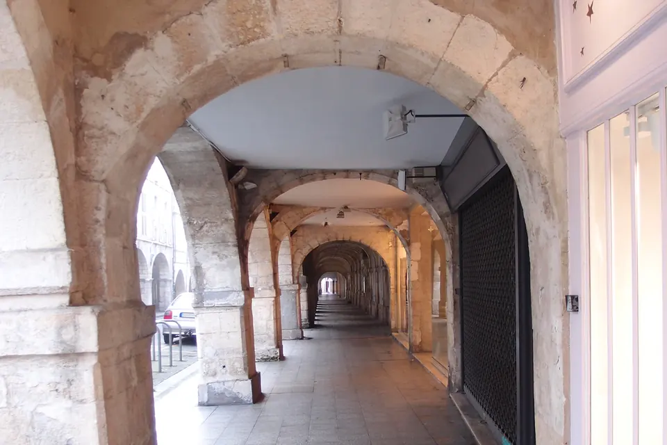 The arcaded streets of the old town