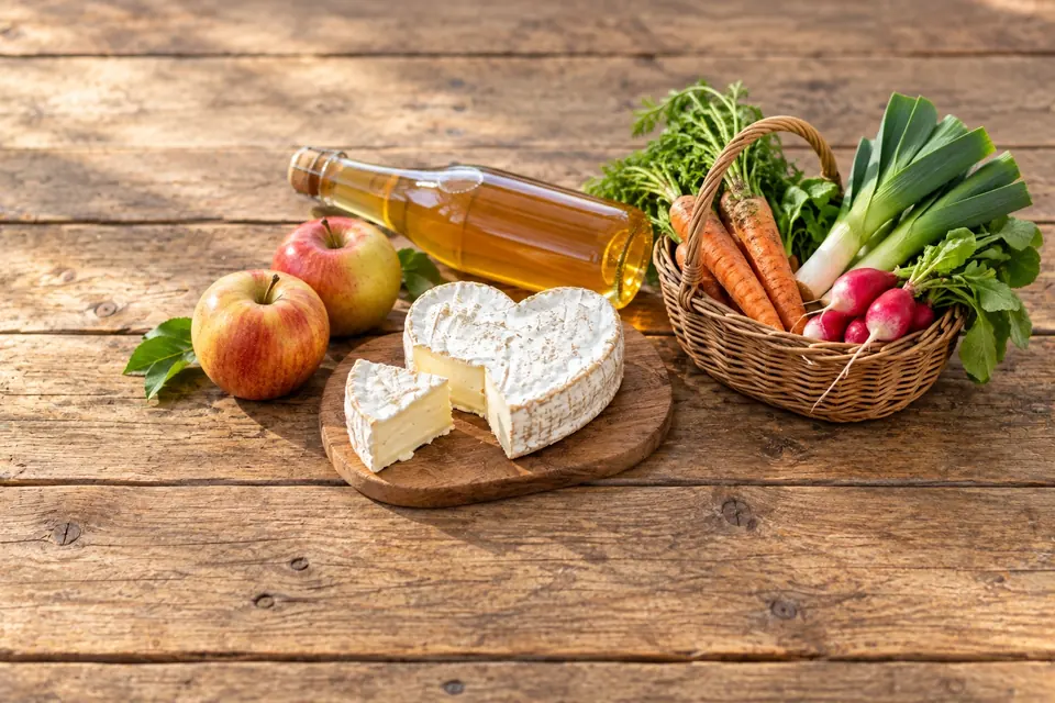 Norman market produce under the Halles