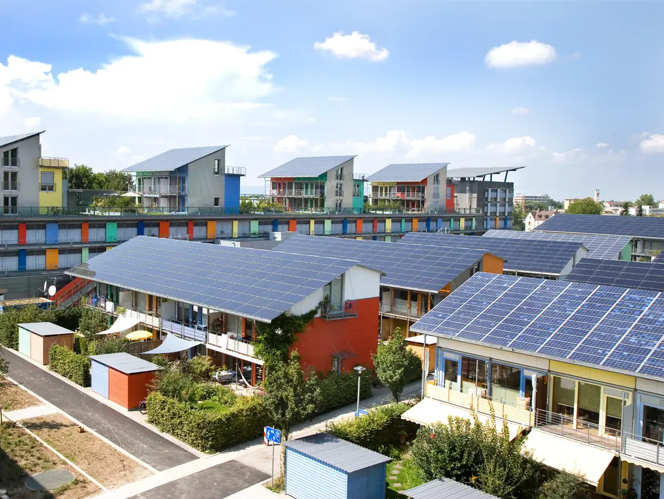 Solar houses in the Vauban district