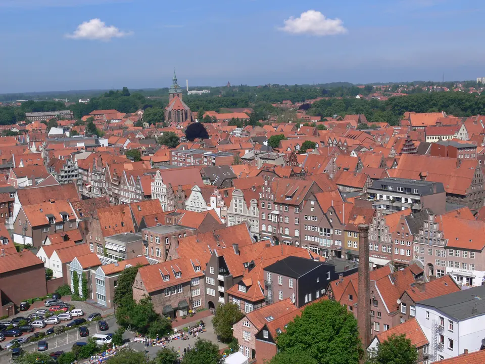 The view over the old town from the Wasserturm