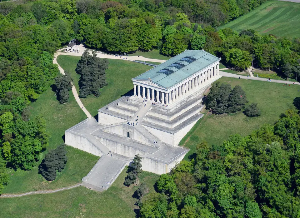 Walhalla above the Danube at Donaustauf