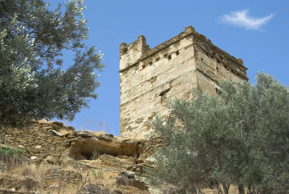 A Venetian drystone dovecote standing in a terrace