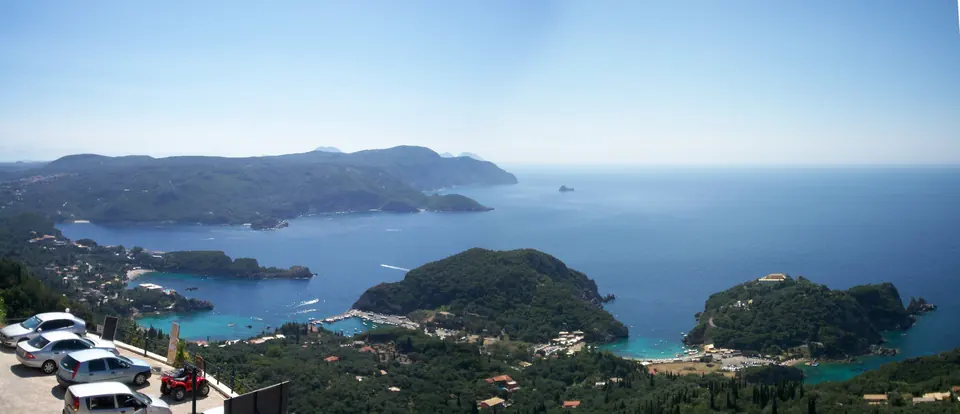 The bays and the monastery headland on the west coast