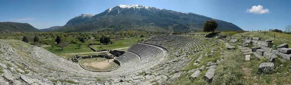 The theater of the oracle in its empty valley