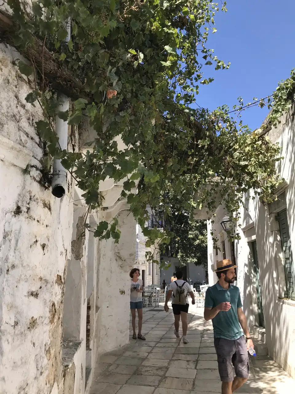 The marble lanes of the village at 600 meters
