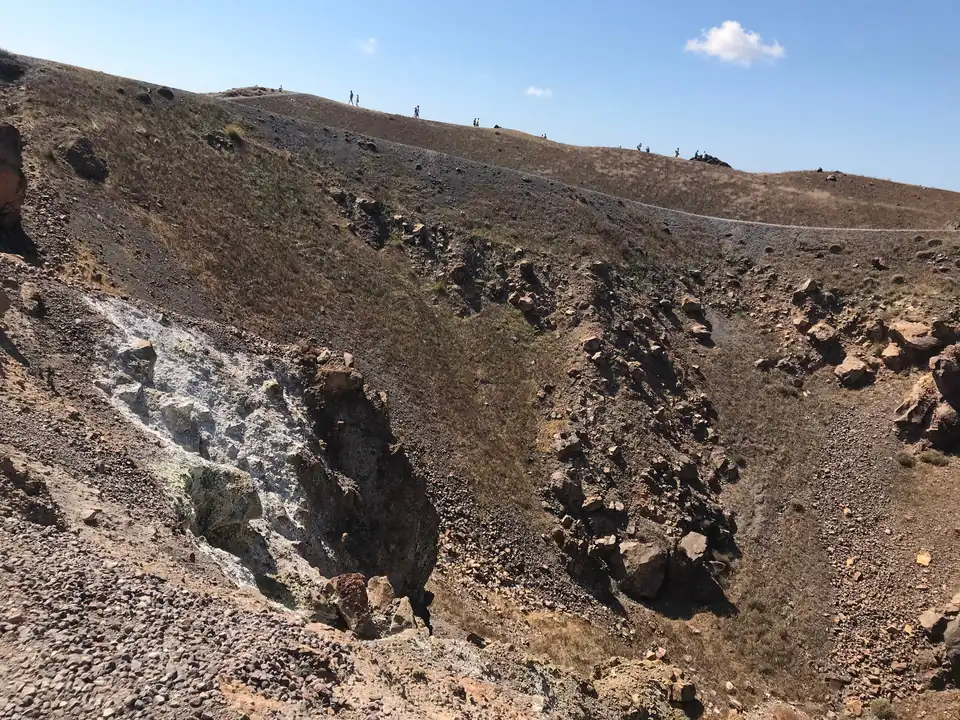 The crater of the live cone, from the walk up