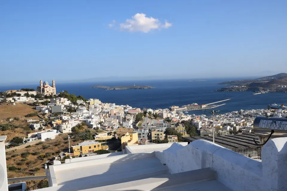 Ermoupoli and its harbor from Ano Syros