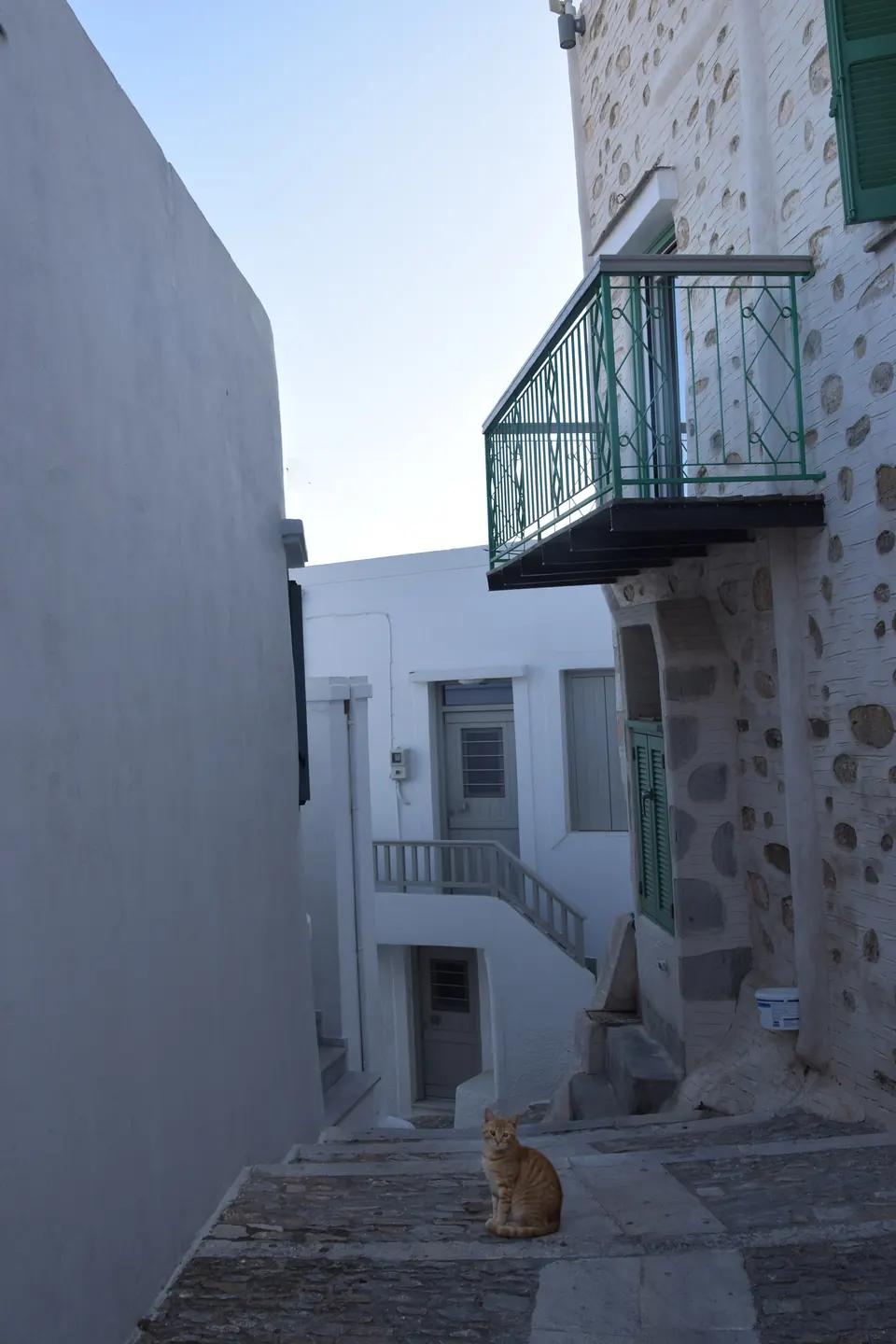The Venetian hill town and the marble steps up to it
