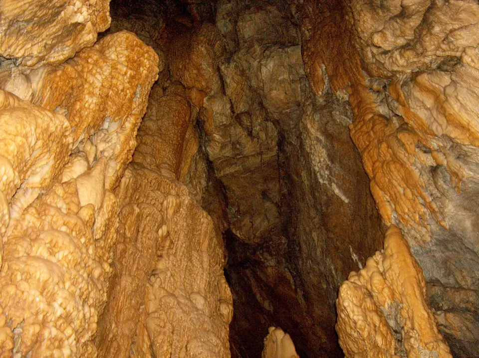 Flowstone in the Grotta del Vento
