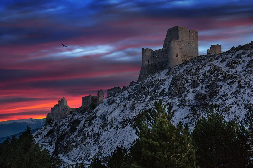 Rocca Calascio under snow