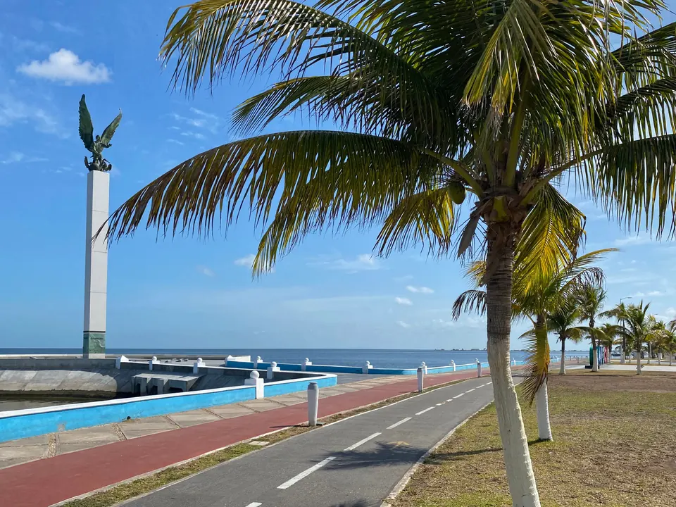The seafront promenade on the Gulf