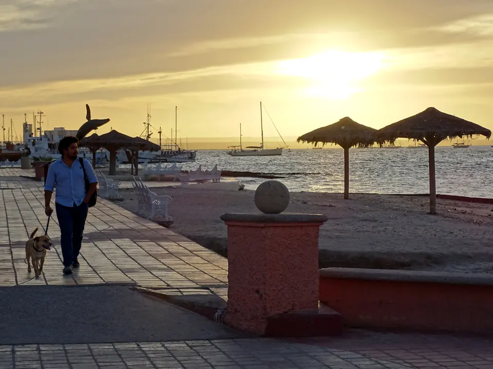 The malecón at sunset