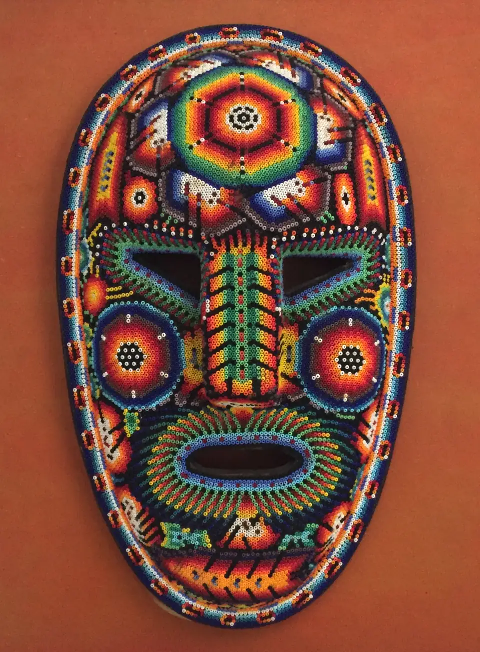 A Wixárika beaded mask