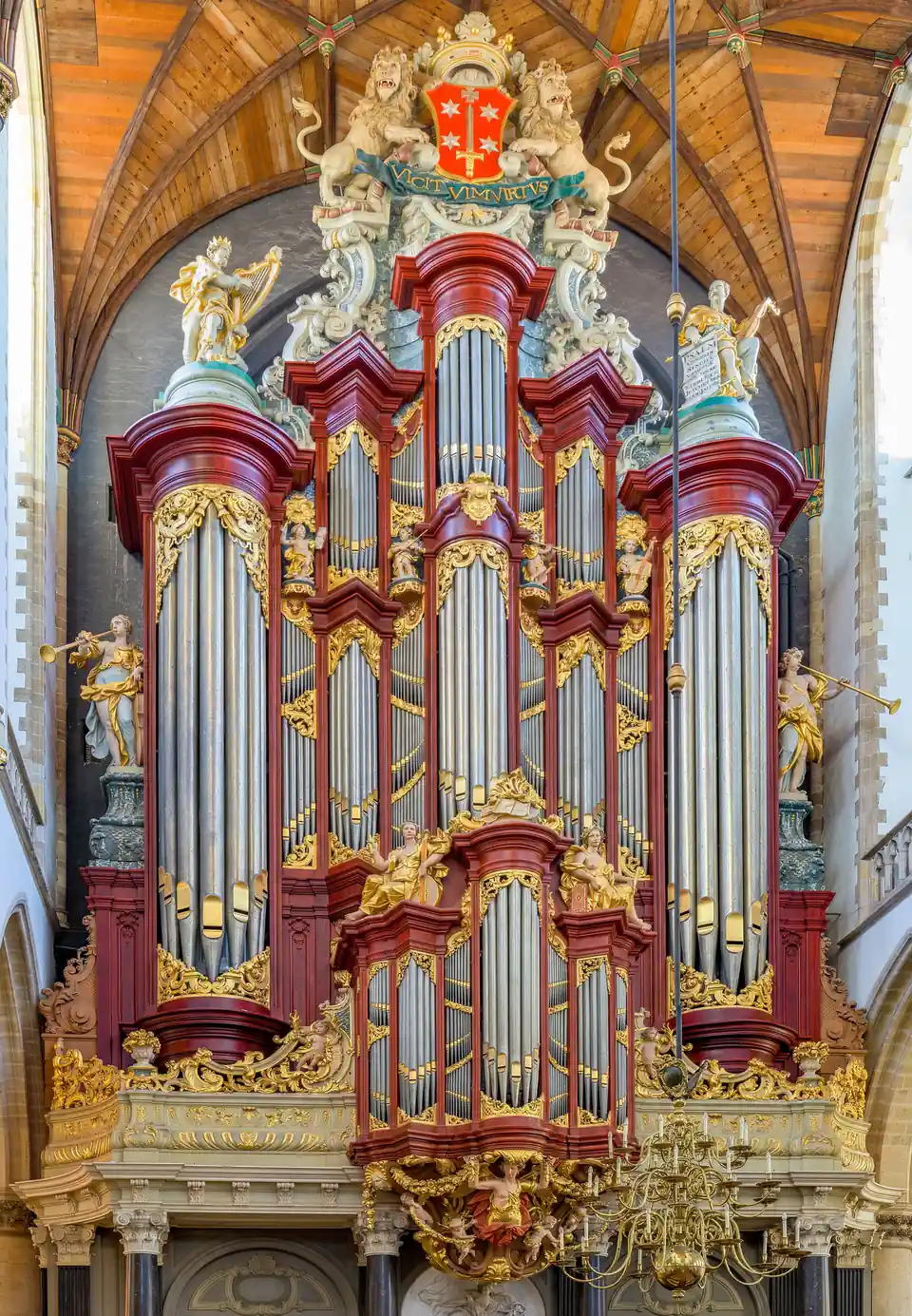 The Müller organ inside the Sint-Bavokerk