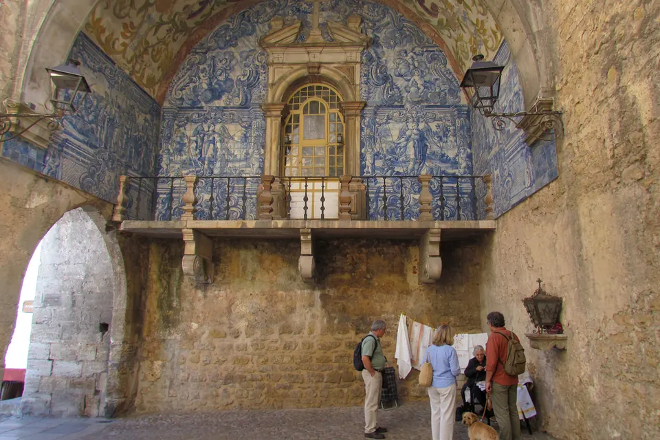 The azulejo-lined Porta da Vila entrance