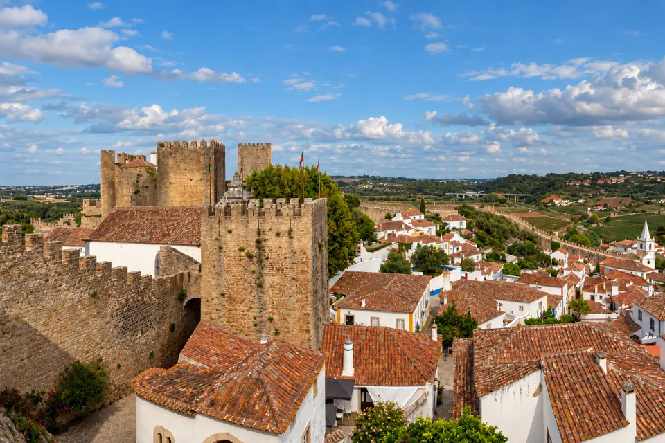The castle-pousada towers above the roofs