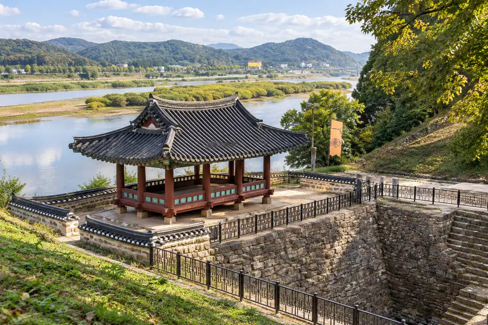 Manharu pavilion by the river