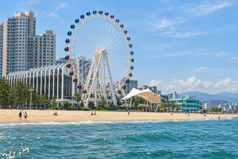 Sokcho beach and the harbor