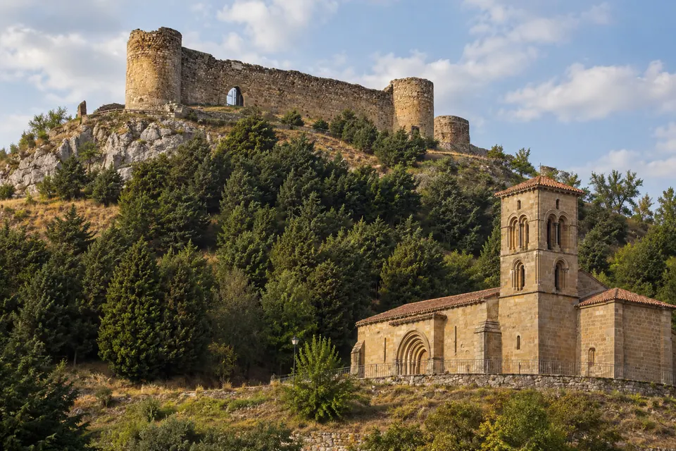 The castle of Aguilar on its rock
