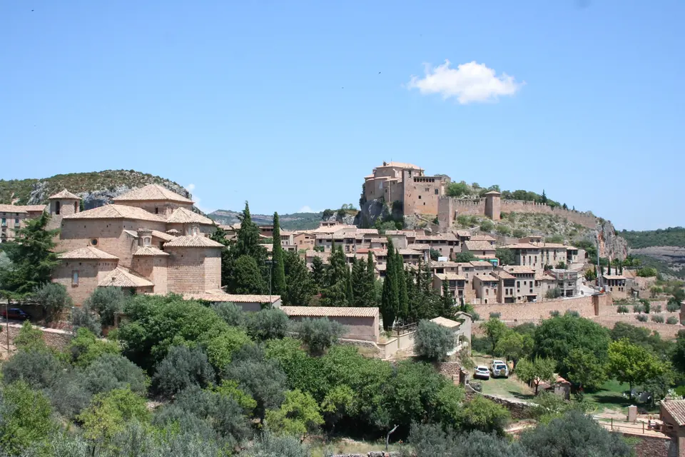 The walled village of Alquézar above the Cañón del Vero