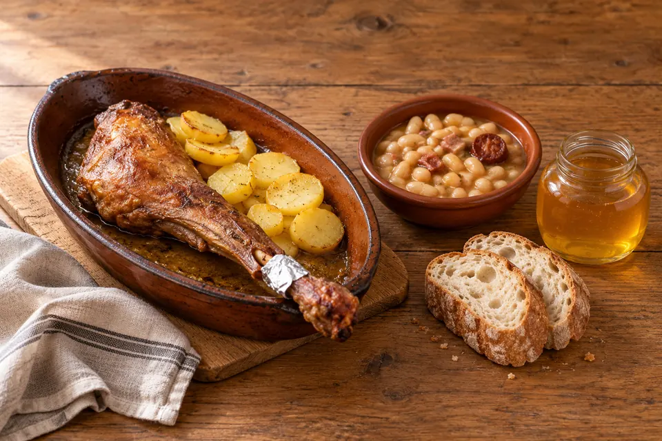Asado de cordero and the Alcarria table