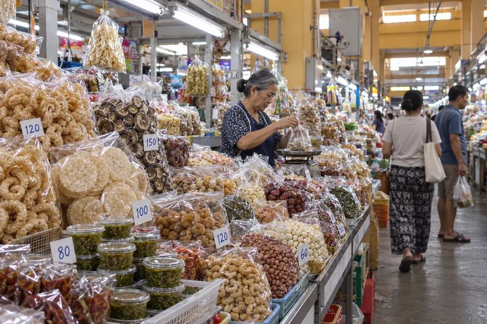 Warorot market, northern produce and dried goods