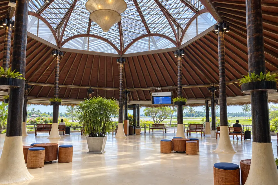 Samui Airport's open-air terminal