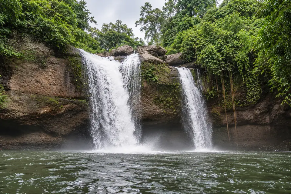 Haew Suwat waterfall in the forest