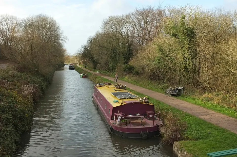 The Kennet and Avon Canal towpath at the edge of the city