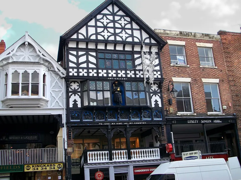 The galleried shops of the Rows, two levels of trade
