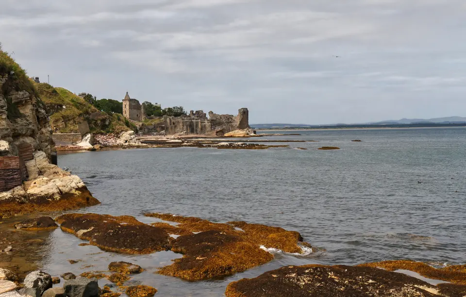 St Andrews Castle on its cliff above the sea